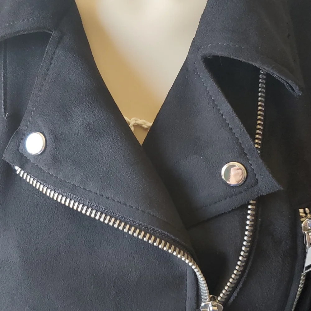 Zara Basic Outer ware faux suede jacket NWOT - Picture 10 of 13